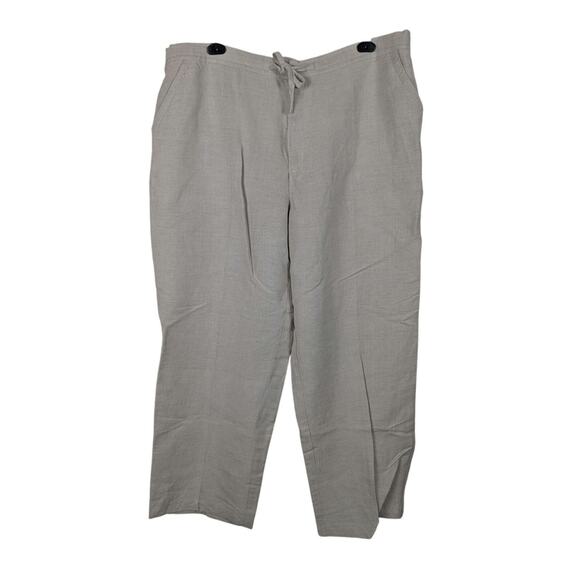 Cubavera Linen Pull On Pants Mens XXL 44 46 Beige Resort Drawstring Lounge - Picture 1 of 5